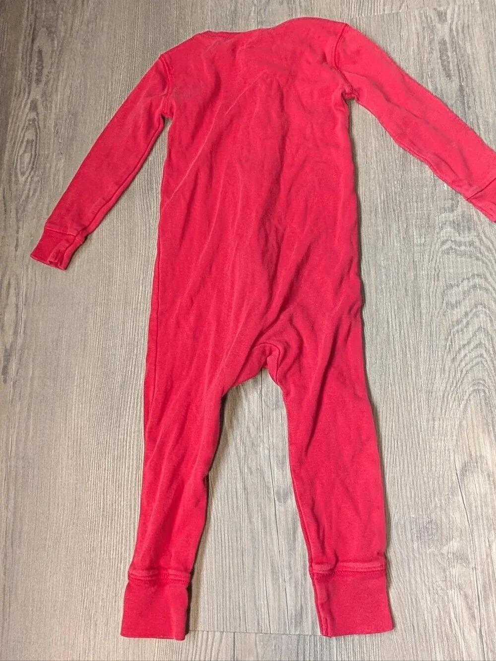 Primary Kids Red Organic Cotton Zip Footless Romper Sleeper‎ 12-18 Months